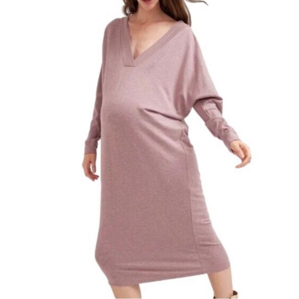 Hatch The Visitor Dress Desert Rose Dolman Sleeve Vneck Midi Dress Women OneSize